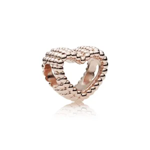 (image for) Beaded Heart Charm, PANDORA Rose™ - 787516