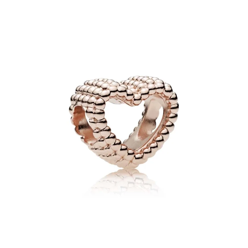 (image for) Beaded Heart Charm, PANDORA Rose™ - 787516 - Product Image