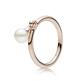 Contemporary Pearl Ring, PANDORA Rose™ & Freshwater Cultured Pearl - 187525P Contemporary Pearl Ring, PANDORA Rose™ & Freshwater Cultured Pearl - 187525P