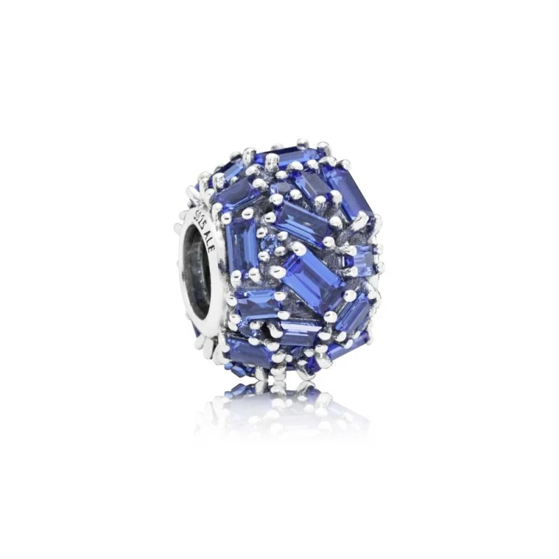 (image for) PANDORA Chiselled Elegance Charm, Blue Crystal - 797746NSBL - Product Image