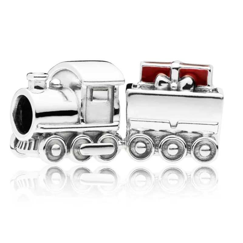 (image for) PANDORA Christmas Train Charm, Red Enamel - 797519EN27 - Product Image