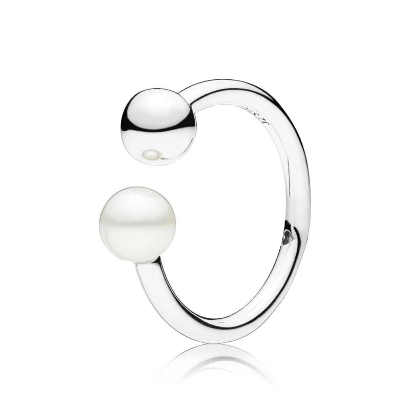 (image for) PANDORA Contemporary Pearl Ring, Freshwater Cultured Pearl - 197573P - Product Image