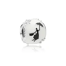 PANDORA Disney, Mary Poppins' Silhouette Charm, White & Black Enamel - 797510ENMX PANDORA Disney, Mary Poppins' Silhouette Charm, White & Black Enamel - 797510ENMX