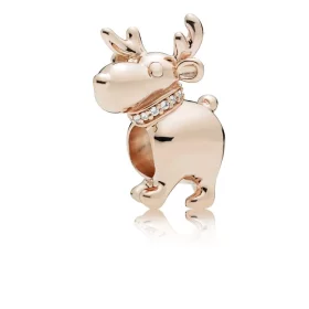 PANDORA Happy Reindeer Charm, Clear CZ - 787514CZ PANDORA Happy Reindeer Charm, Clear CZ - 787514CZ