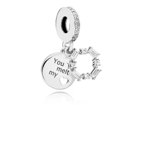 PANDORA Ice Carving Dangle Charm, Clear CZ - 797553CZ PANDORA Ice Carving Dangle Charm, Clear CZ - 797553CZ