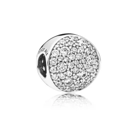 PANDORA Pavé Sphere Charm, Clear CZ - 797540CZ PANDORA Pavé Sphere Charm, Clear CZ - 797540CZ