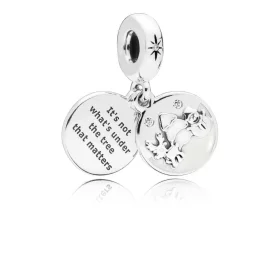 PANDORA Perfect Christmas Dangle Charm, Clear CZ & White Enamel - 797562EN12 PANDORA Perfect Christmas Dangle Charm, Clear CZ & White Enamel - 797562EN12