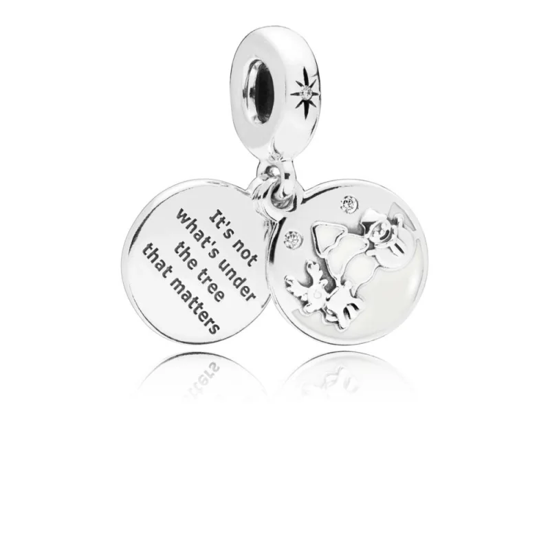 (image for) PANDORA Perfect Christmas Dangle Charm, Clear CZ & White Enamel - 797562EN12 - Product Image