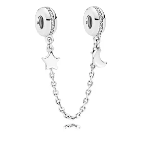 PANDORA Personal Galaxy Safety Chain, Clear CZ - 797512CZ-05 PANDORA Personal Galaxy Safety Chain, Clear CZ - 797512CZ-05
