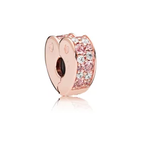 Arcs of Love Clip, PANDORA Rose™, Light Pink & Rose Pink Crystals & Clear CZ - 787020NPM Arcs of Love Clip, PANDORA Rose™, Light Pink & Rose Pink Crystals & Clear CZ - 787020NPM