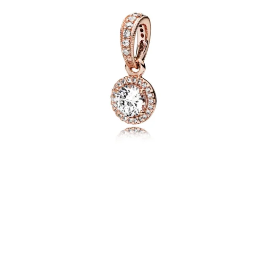 (image for) Classic Elegance Pendant, PANDORA Rose™ & Clear CZ - 380379CZ
