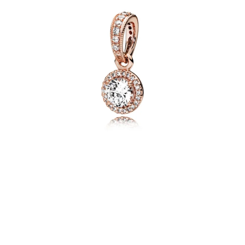 (image for) Classic Elegance Pendant, PANDORA Rose™ & Clear CZ - 380379CZ - Product Image