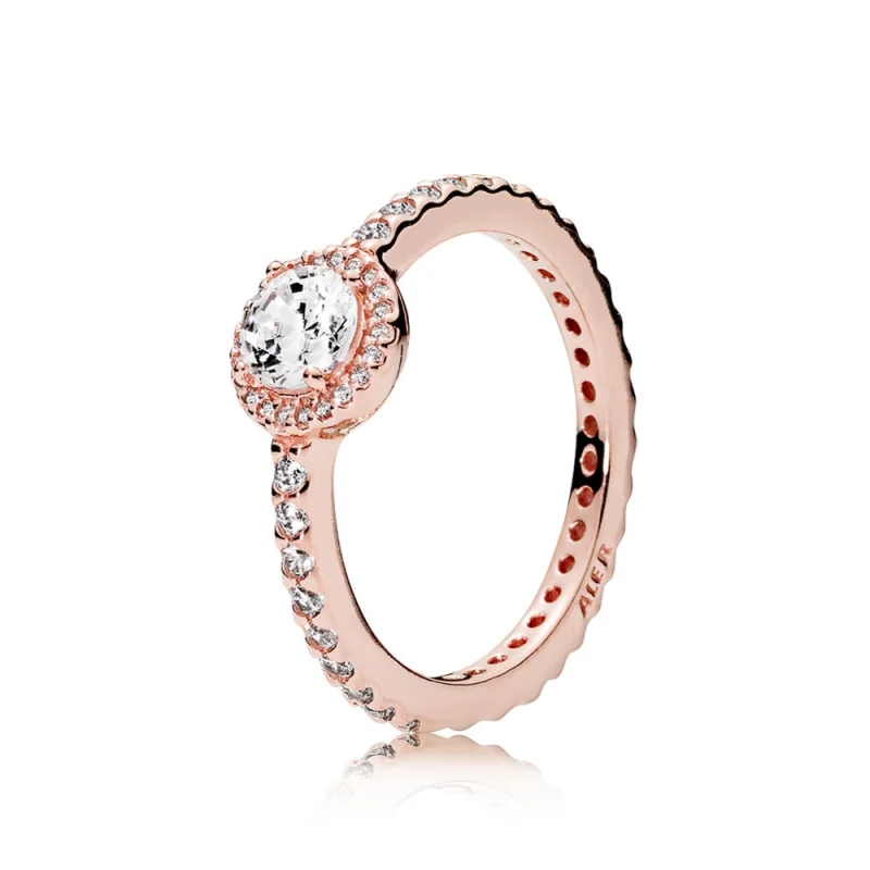 (image for) Classic Elegance Ring, PANDORA Rose™ & Clear CZ - 180946CZ - Product Image