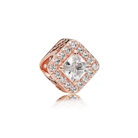 Geometric Radiance Charm, PANDORA Rose™ & Clear CZ - 786206CZ Geometric Radiance Charm, PANDORA Rose™ & Clear CZ - 786206CZ