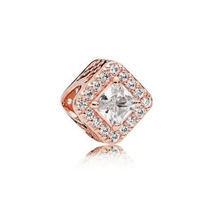 (image for) Geometric Radiance Charm, PANDORA Rose™ & Clear CZ - 786206CZ