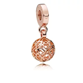 Harmonious Hearts Dangle Charm, PANDORA Rose™ - 787255 Harmonious Hearts Dangle Charm, PANDORA Rose™ - 787255