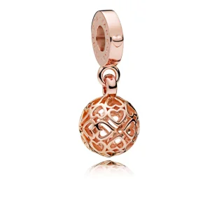 (image for) Harmonious Hearts Dangle Charm, PANDORA Rose™ - 787255