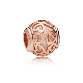 Hearts Filigree Charm, PANDORA Rose™ & Clear CZ - 787348CZ Hearts Filigree Charm, PANDORA Rose™ & Clear CZ - 787348CZ