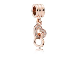 (image for) Interlocking Love Dangle Charm, PANDORA Rose™ & CZ - 781242CZ