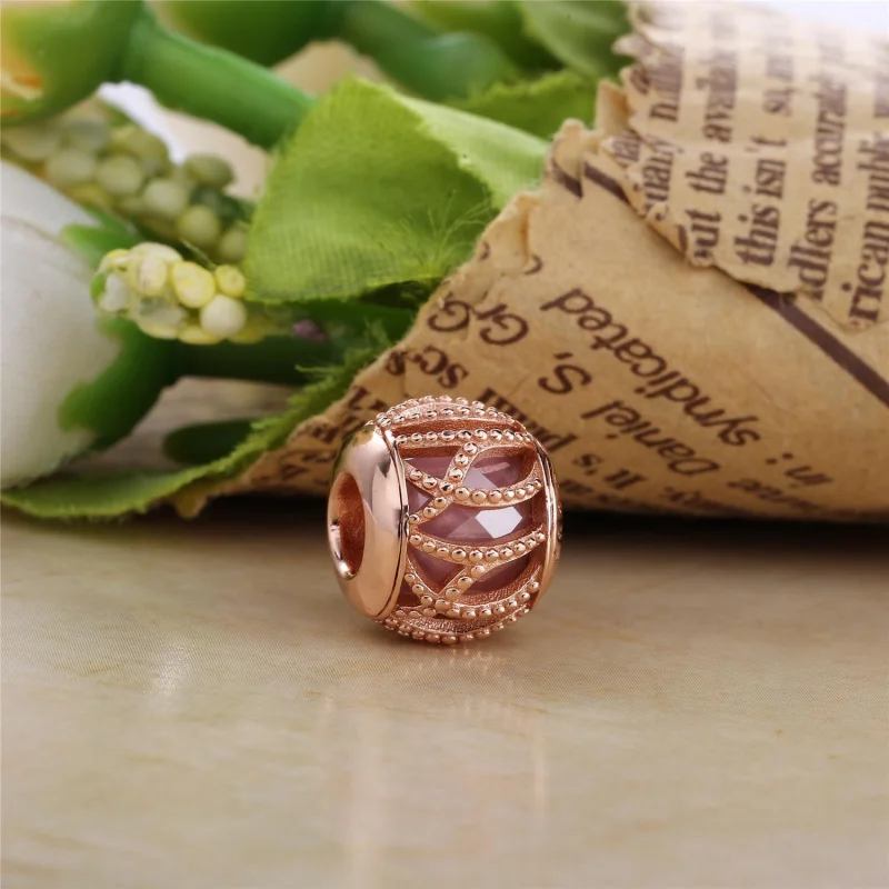 (image for) Intertwining Radiance Charm, PANDORA Rose™ & Pink CZ - 781968PCZ - View 2