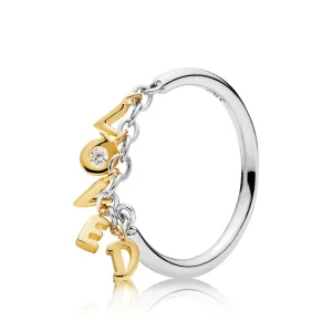 (image for) Loved Script Ring, PANDORA Shine™, Clear CZ - 167799CZ
