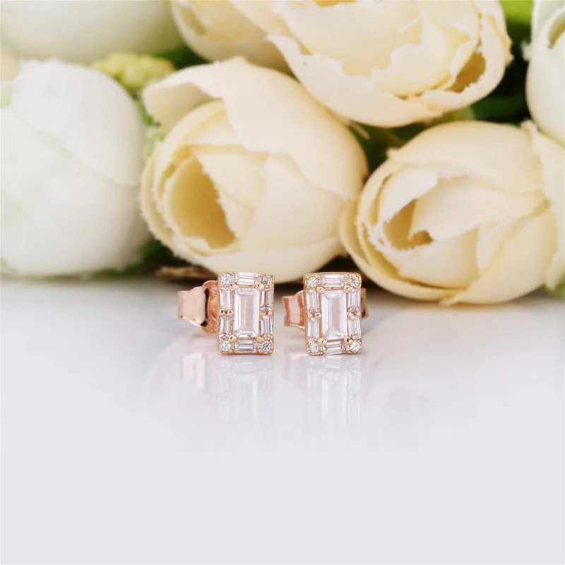 (image for) Luminous Ice Stud Earrings, PANDORA Rose™ & Clear CZ - 287567CZ - View 2