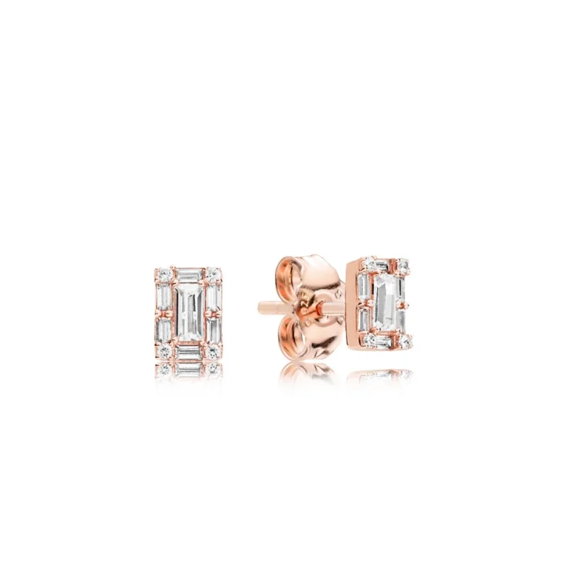 (image for) Luminous Ice Stud Earrings, PANDORA Rose™ & Clear CZ - 287567CZ - Product Image