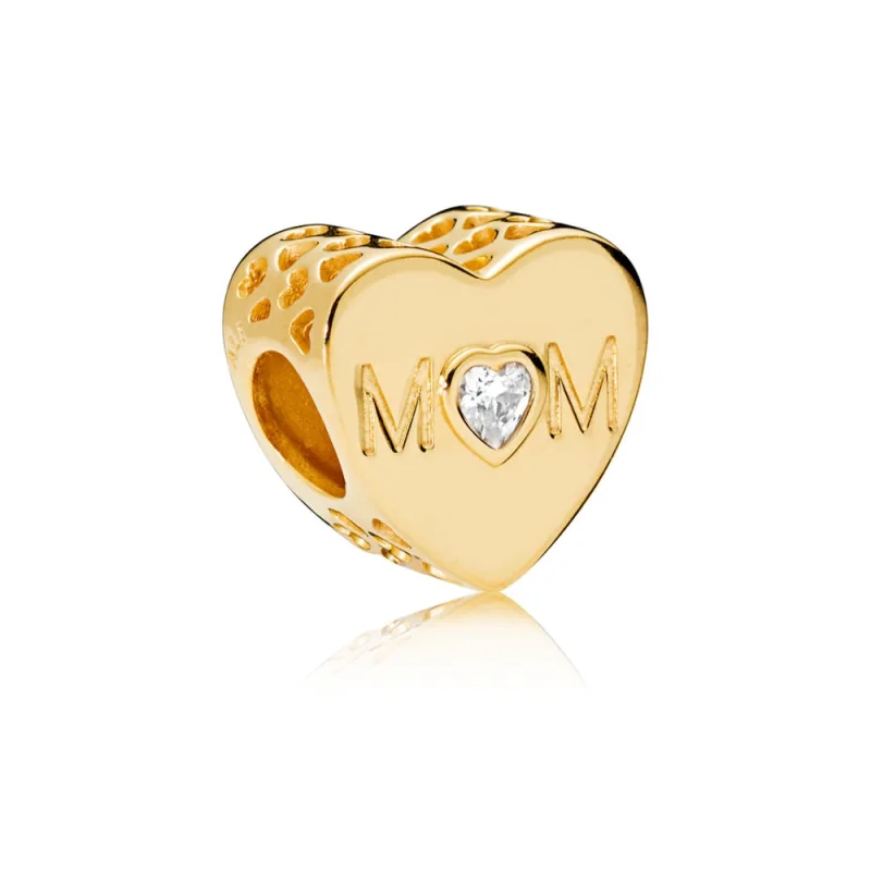 (image for) Mother Heart Charm, PANDORA Shine™ & Clear CZ - 761881CZ - Product Image