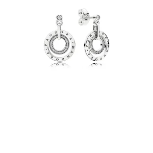 (image for) PANDORA Circles Drop Earrings, Clear CZ - 296296CZ