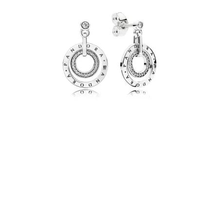 PANDORA Circles Drop Earrings, Clear CZ - 296296CZ