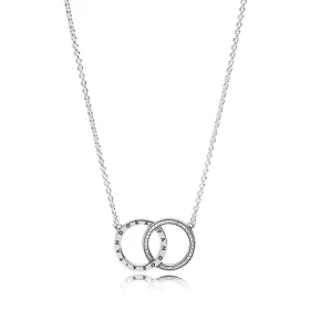 PANDORA Circles Necklace, Clear CZ - 396235CZ