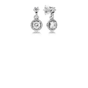 (image for) PANDORA Classic Elegance Drop Earrings, Clear CZ - 290594CZ
