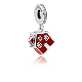 PANDORA Cosy Christmas House Dangle Charm, Clear CZ & Red Enamel - 797517EN27 PANDORA Cosy Christmas House Dangle Charm, Clear CZ & Red Enamel - 797517EN27