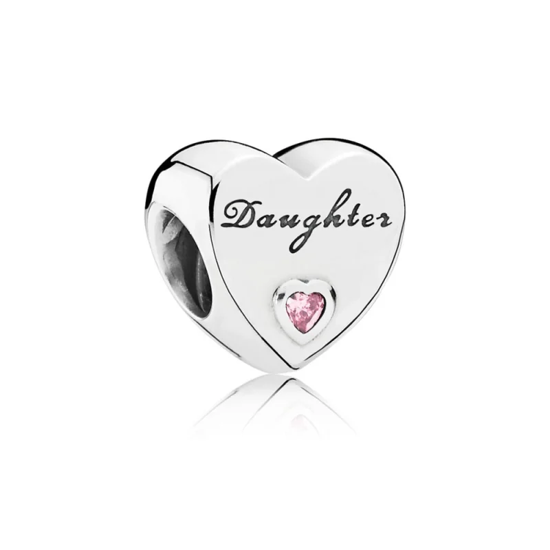 (image for) PANDORA Daughter's Love Charm, Pink CZ - 791726PCZ - View 2