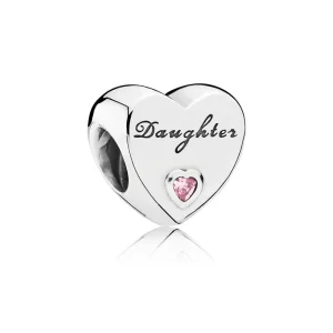 (image for) PANDORA Daughter's Love Charm, Pink CZ - 791726PCZ