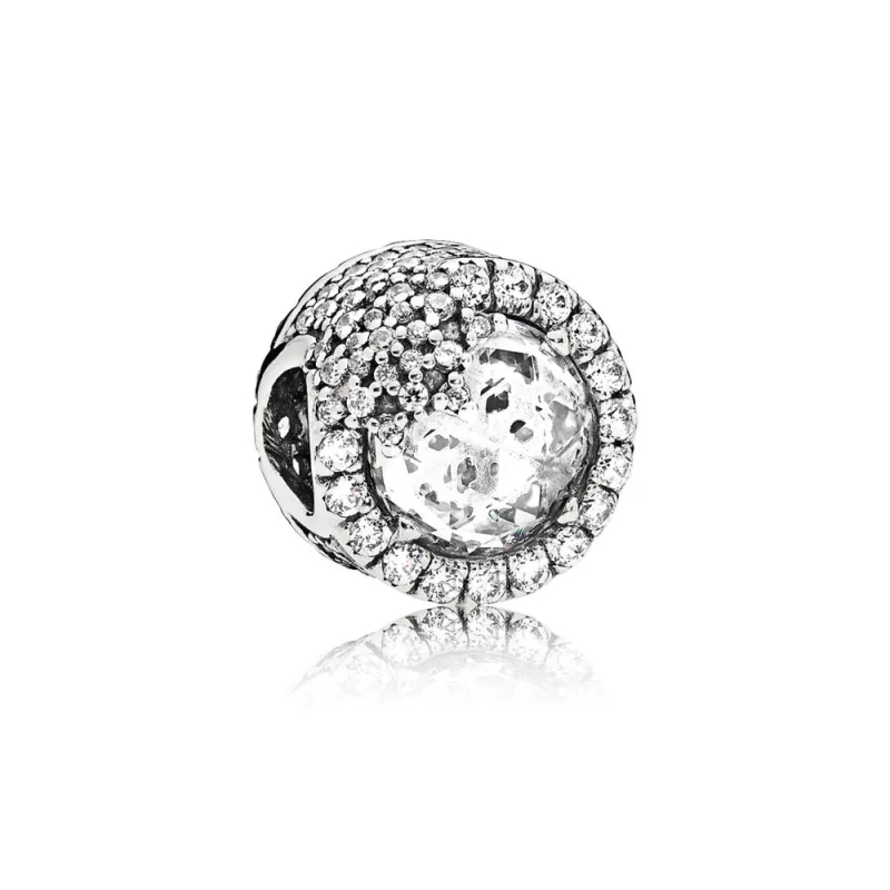 (image for) PANDORA Dazzling Snowflake Charm, Clear CZ - 796358CZ - View 2