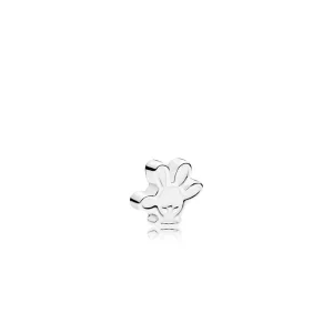 (image for) PANDORA Disney, Mickey Glove Petite Locket Charm, White Enamel - 796349EN12