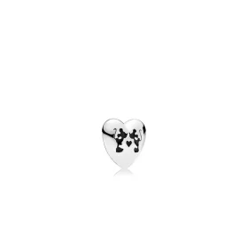 PANDORA Disney, Mickey & Minnie Kiss Petite Locket Charm, Black Enamel - 796347EN16 PANDORA Disney, Mickey & Minnie Kiss Petite Locket Charm, Black Enamel - 796347EN16