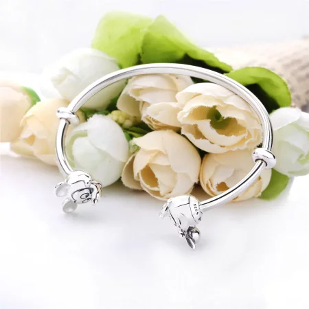 PANDORA Disney, Mickey & Minnie Open Bangle Bracelet - 597494