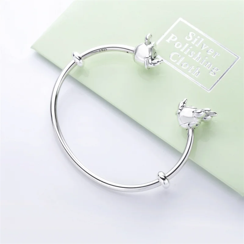 (image for) PANDORA Disney, Mickey & Minnie Open Bangle Bracelet - 597494 - View 3