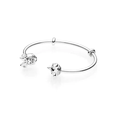PANDORA Disney, Mickey & Minnie Open Bangle Bracelet - 597494 PANDORA Disney, Mickey & Minnie Open Bangle Bracelet - 597494