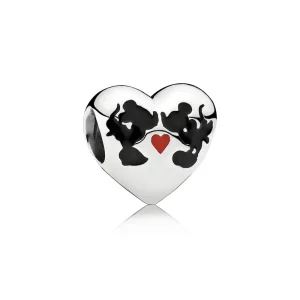(image for) PANDORA Disney, Minnie & Mickey Kiss Charm, Mixed Enamel - 791443ENMX