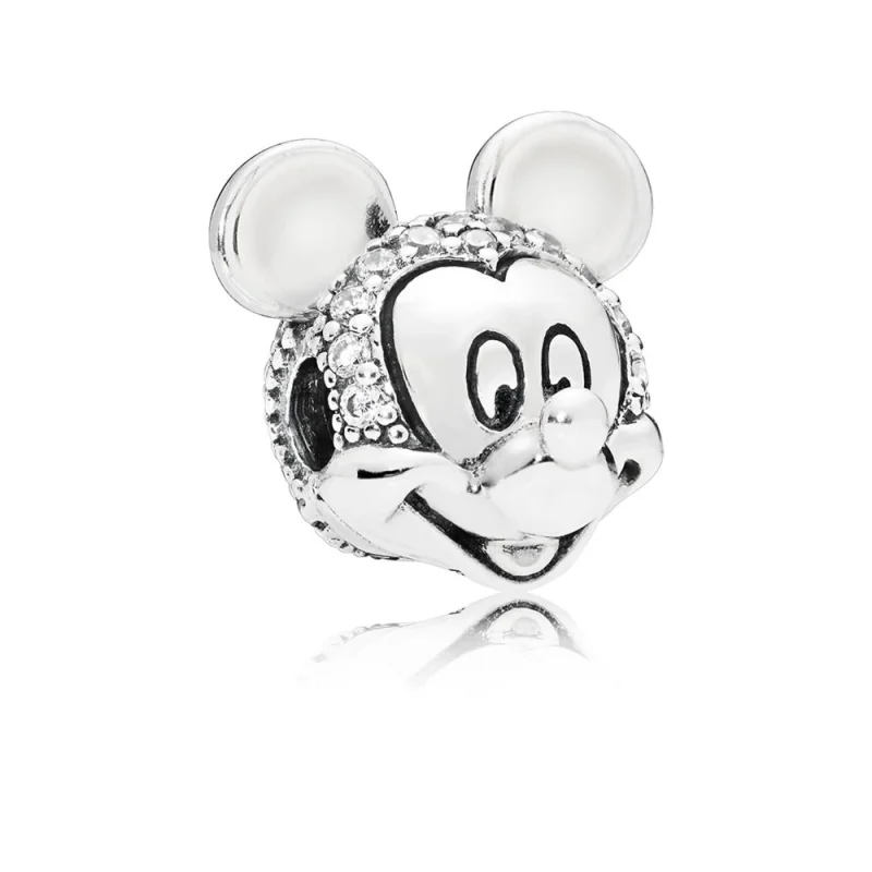 (image for) PANDORA Disney, Shimmering Mickey Portrait Clip, Clear CZ - 797495CZ - Product Image