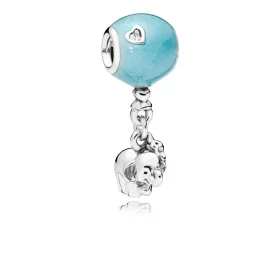 PANDORA Elephant & Blue Balloon Dangle Charm, Blue Enamel & Clear CZ - 797239EN169 PANDORA Elephant & Blue Balloon Dangle Charm, Blue Enamel & Clear CZ - 797239EN169
