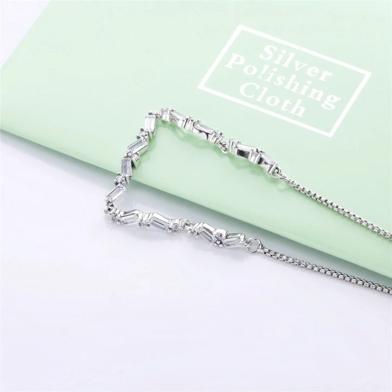 (image for) PANDORA Glacial Beauty Sliding Bracelet, Clear CZ - 597558CZ - View 4