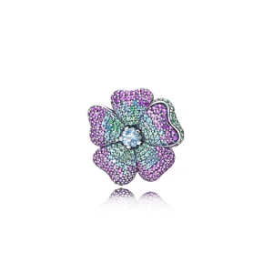 (image for) PANDORA Glorious Bloom Pendant, Multi-Colored CZ - 397081NRPMX