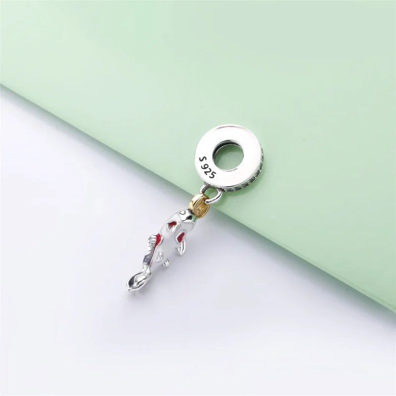 (image for) PANDORA Good Fortune Carp Dangle Charm, Clear CZ & Mixed Enamel - 797829CZ - View 3