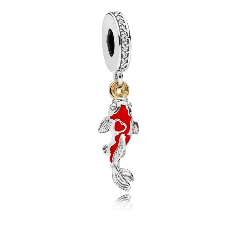 (image for) PANDORA Good Fortune Carp Dangle Charm, Clear CZ & Mixed Enamel - 797829CZ - Product Image