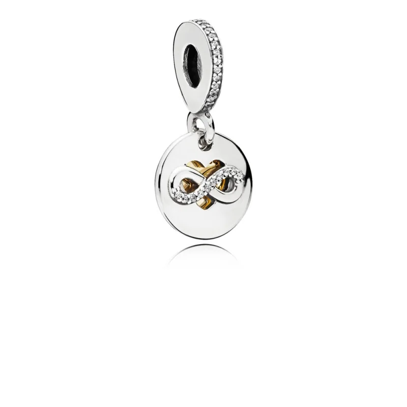 (image for) PANDORA Heart of Infinity Dangle Charm, Clear CZ - 796200CZ - View 2
