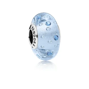 (image for) PANDORA Ice Drops Murano Glass Charm, Blue CZ - 796365CZB